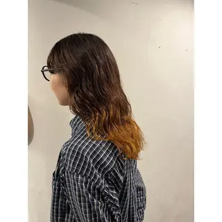 セミロング カラー パーマ Lagom なかだのヘアスタイル