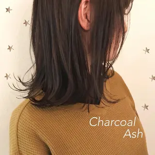 ミディアム カラー 市川 千夏のヘアスタイル