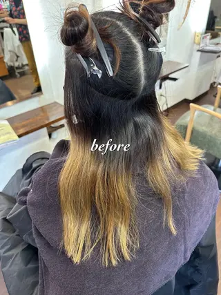 ロング カラー 💜推しインナー カラー/菊池柊真💜のヘアスタイル