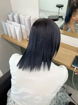 ミディアム カラー 赤みゼロ/透明感 カラー🌿KANTAのヘアスタイル