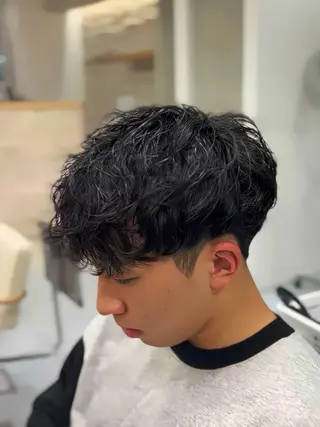 ミディアム パーマ メンズ 🔮メンズ縮毛矯正 メンズパーマ💎竹永のヘアスタイル