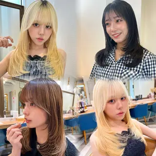 ミディアム ‎🤍レイヤー/ 縮毛矯正🖤菊池瑛士のヘアスタイル