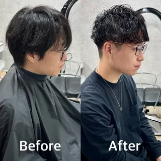 ミディアム パーマ メンズ 【池袋/スパイキー ショート】ⓝⓘⓜⓤのヘアスタイル