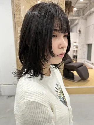 ミディアム 伊藤 玄のヘアスタイル