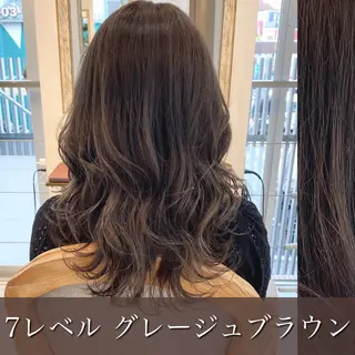 セミロング カラー 小柳 公邦のヘアスタイル