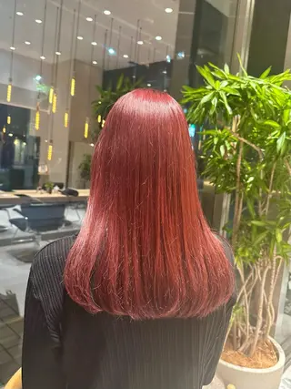 セミロング カラー ミオ💎ショート 透ける暗髪のヘアスタイル