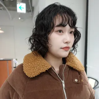 ショート パーマ ヘアアレンジ 🌐サトウ リョウ🌐のヘアスタイル