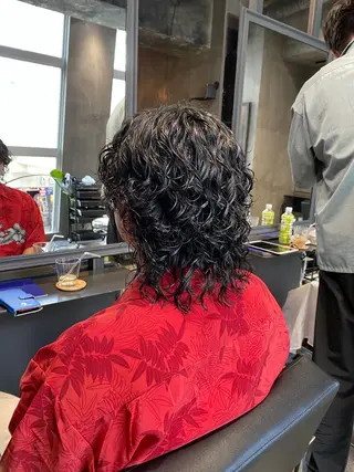 ミディアム パーマ メンズ 八戸パーマ/メンズパ ーマ/シンゴ。のヘアスタイル