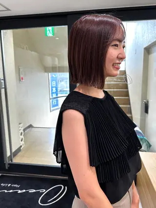 ミディアム カラー 水田 成美のヘアスタイル
