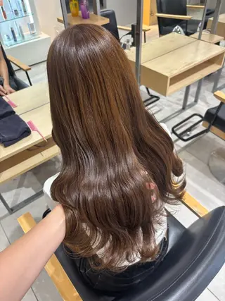 ロング カラー ヘアアレンジ ベージュ/グレージュ 🧸あやか/表参道のヘアスタイル