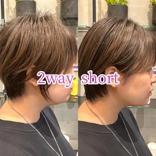 ショート 縮毛矯正・似合わせ タナカ レイヤのヘアスタイル