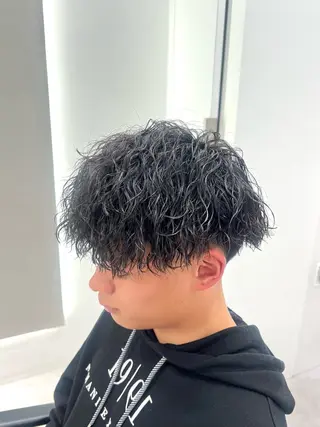 ショート パーマ ツイスパ/シャドウ 矢吹俊大郎のヘアスタイル