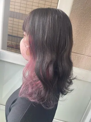 セミロング カラー 岩谷/ブリーチ 🪽透明感カラーのヘアスタイル