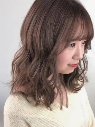 ミディアム カラー 長井 徹行のヘアスタイル