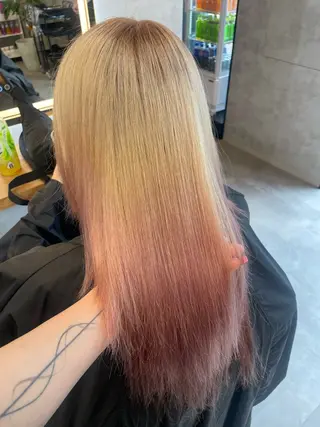 ロング カラー ヘアアレンジ 透明感カラー/推しカ ラー☁️JURAのヘアスタイル
