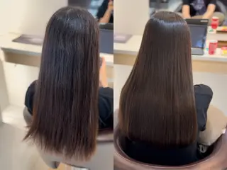 ロング カラー&縮毛矯正 ワタナベ テルキのヘアスタイル