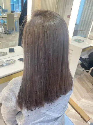 ロング カラー 小顔レイヤー/ ベージュ🤍Rieのヘアスタイル