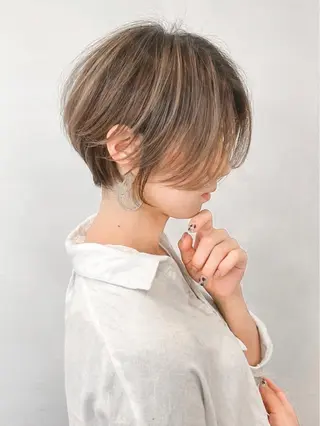 ショート クロスパーマ松永裕久 似合わせカットのヘアスタイル