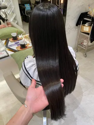 ロング 髪質改善・縮毛矯正 濱　泰賀のヘアスタイル