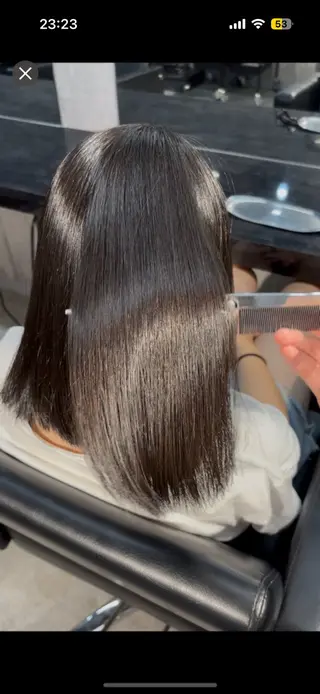 ミディアム 溝渕朋也 /髪質改善ストレートのヘアスタイル