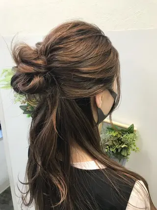 ロング カラー ヘアアレンジ 心斎橋/ヘアセット MASAKIのヘアスタイル