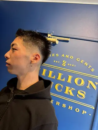 ショート メンズ 田中 温斗のヘアスタイル