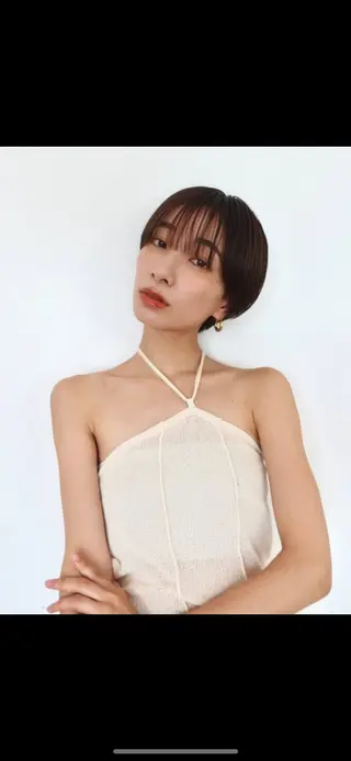 ショート 顔周りカット/透明感 カラー✂️MEIのヘアスタイル
