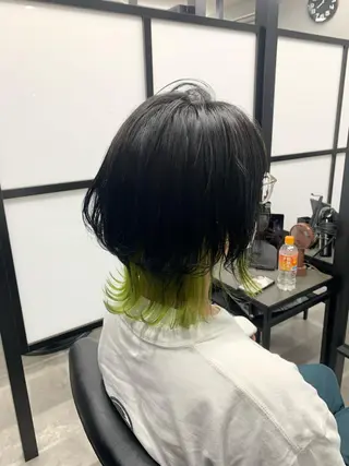 ミディアム カラー 菊地 旬のヘアスタイル