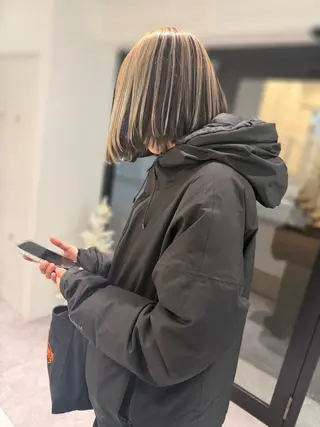 ショート カラー レイヤーボブ/ボブ 仲川和人のヘアスタイル