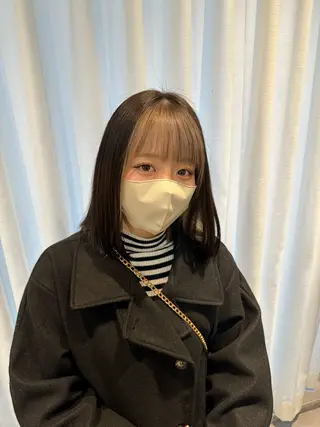 ミディアム HANAME 原宿美容室のヘアスタイル