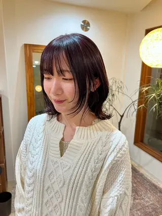ミディアム 【⭐️艶髪レイヤー カット⭐️】長谷川のヘアスタイル