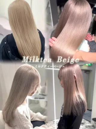 ロング カラー 名古屋/中顔面短縮 ✨/小顔ハイレイヤーのヘアスタイル
