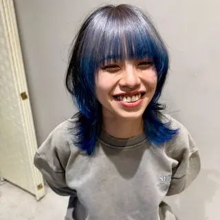 ミディアム カラー 惣木 菜穂のヘアスタイル