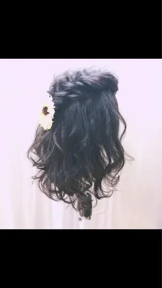 ヘアアレンジ 小林　ローズパープル カット＆カラー美容室のヘアスタイル