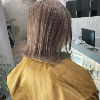 ミディアム カラー 荒川 ひなの 新川崎のヘアスタイル