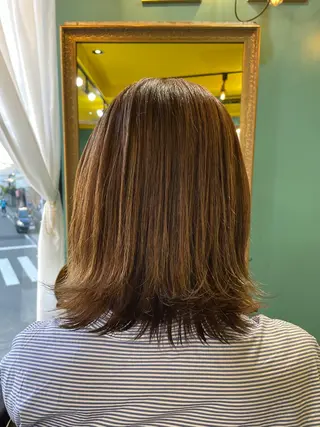 ミディアム 末石 智のヘアスタイル