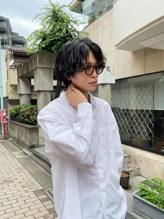 パーマ メンズ 新宿/韓国ヘア/ 髪質改善ストレートのヘアスタイル