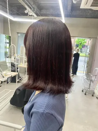 ミディアム カラー 前橋 姫奈のヘアスタイル