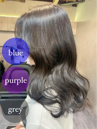 セミロング カラー 顔周りカット 【オノザワリョウ】のヘアスタイル