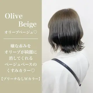 ミディアム カラー ヘアアレンジ 🪞official THREE 横浜🎀のヘアスタイル