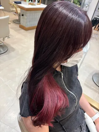 ロング カラー 櫻井 華のヘアスタイル