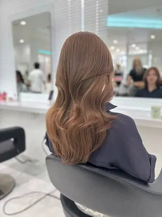 ロング カラー 流行りの透明感カラー ×縮毛矯正🤍ユウのヘアスタイル