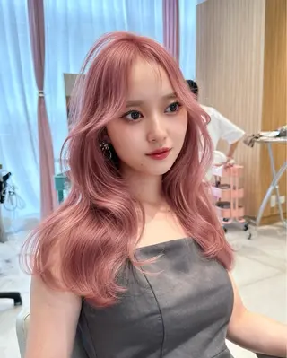 セミロング カラー 🇰🇷韓国風くびれ ヘア🇰🇷中村優大のヘアスタイル