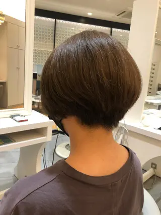ショート カラー パーマ ヘアアレンジ 阪上 沙織のヘアスタイル
