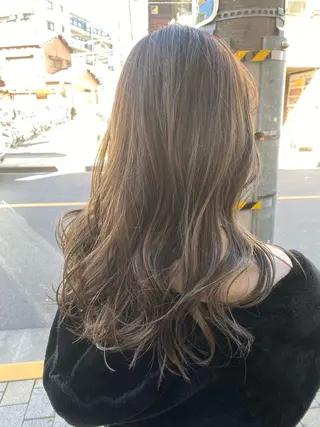 ロング カラー パーマ 奥秋 理紗　sai xのヘアスタイル