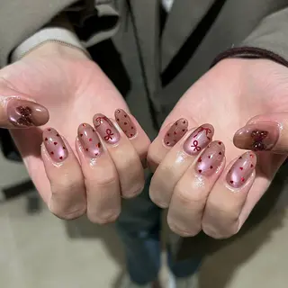 ネイル パラあり！フィルイン 美フォルムのネイルデザイン