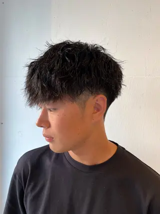 パーマ メンズ ⚡️メンズ/波巻き/ 片岡篤宣/水戸⚡️のヘアスタイル