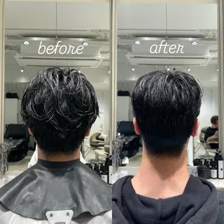 ショート パーマ メンズ #メンズスタイル# 🌿表参道ちえ🌿のヘアスタイル