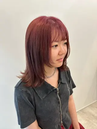 ミディアム カラー レイヤー/ナチュラル 💐nao.のヘアスタイル