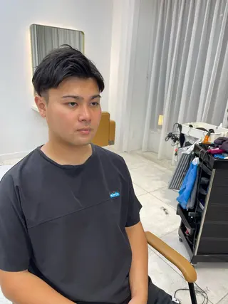 メンズ 中顔面短縮 顔まわり新田大翔のヘアスタイル